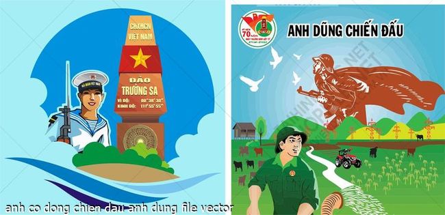 vector tranh co dong chien dau anh dung file vector